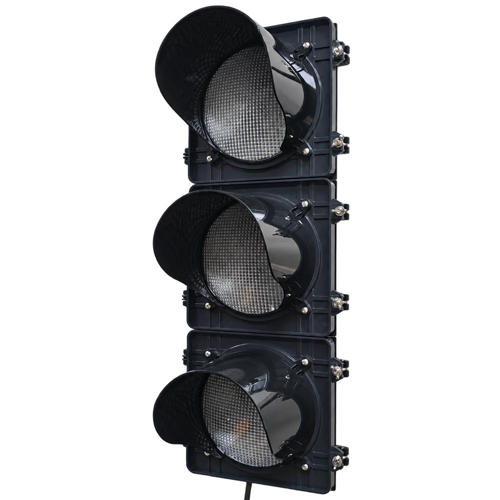 200mm High-Power LED Full Ball Traffic Light — Black Housing