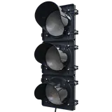 200mm High-Power LED Full Ball Traffic Light — Black Housing - Unlit