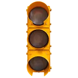 300mm High-Power LED Full Ball Traffic Light — Yellow Housing - Front, unlit