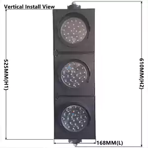 3 aspects/sections LED Traffic Lights, as 4 Inch(100MM) diameter*3/103