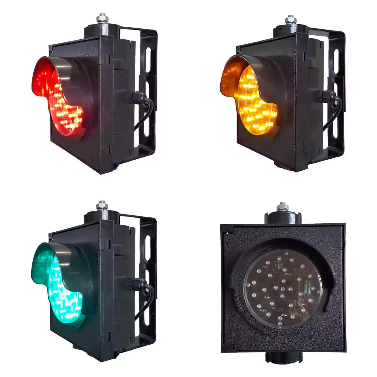 100MM(4 Inch) 1-Aspect Red Yellow Green Ball Shape LED Traffic Light