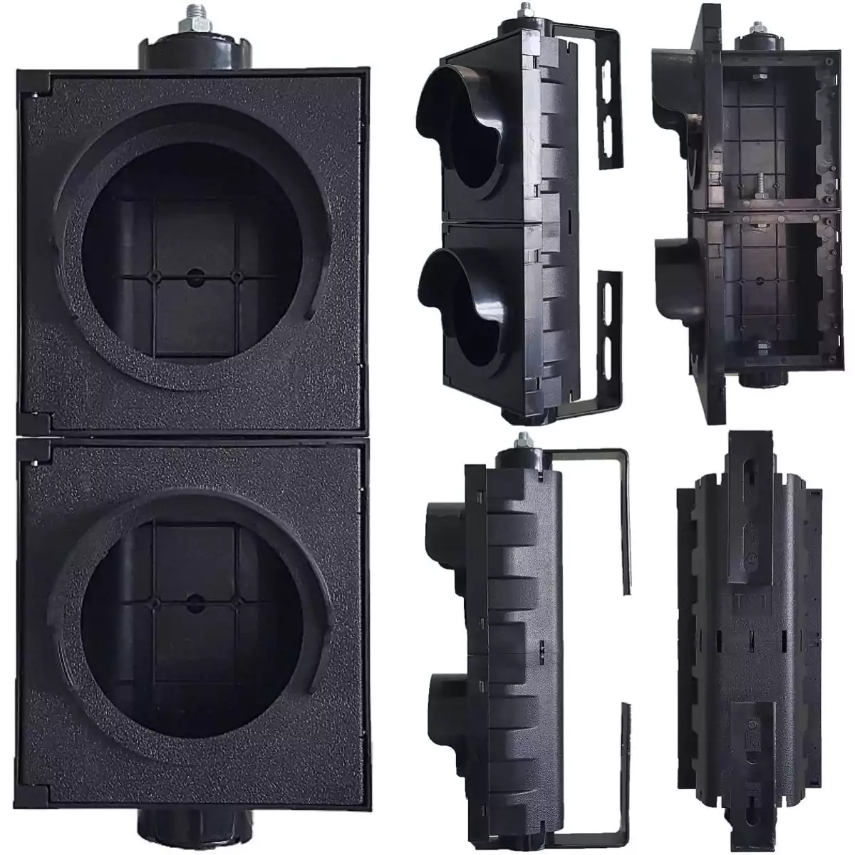 2-Section Led Traffic Lights Housing Body