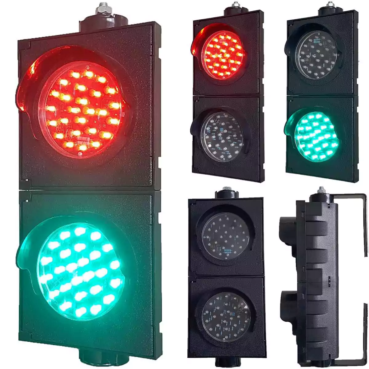 4 Inch 2-Aspect Red Green Ball Shape Parking Led Traffic Light