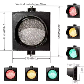 200MM(8 Inch) 1-Aspect Red Yellow Green Ball Led Traffic Light With Cobweb Lens
