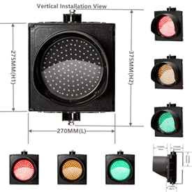 200MM(8 Inch) 1-Aspect Red Green Ball Led Traffic Light