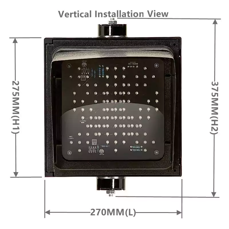 1-Aspect Led Traffic Light With Red Cross Green Arrow Tunnel