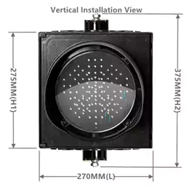 1-Aspect Led Traffic Light With Red Cross Green Arrow Lane Control Light, as 8 Inch(200MM) NJGQ-CD-200-1YS/FS2