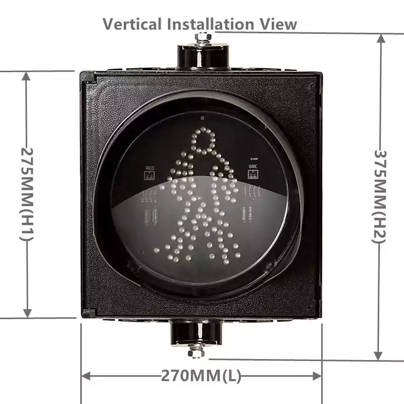 1-Aspect Led Traffic Light With Red Green Pedestrian, as 8 Inch(200MM) NJGQ-RX-200-1YS2