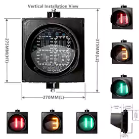1-Aspect Led Traffic Light With Countdown Timer Red Yellow Green/Red Green Cobweb Lens