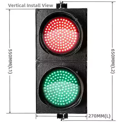 1 Aspect/Section Led Traffic Light With Red Green Ball, as 8 Inch(200MM)*2/202