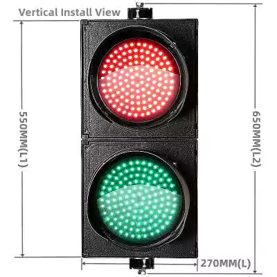 200MM(8 Inch) 1-Aspect Red Yellow Green Ball Led Traffic Light