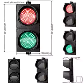 200MM(8 Inch) 2-Aspect Red Green Ball Traffic Signal Light