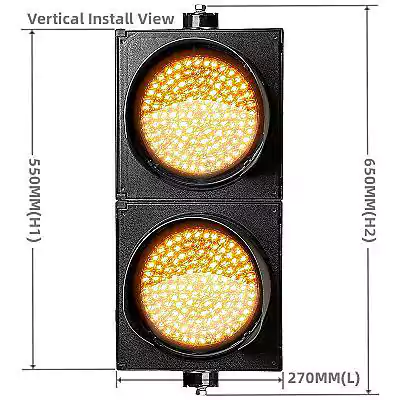 200MM 2-Aspect Yellow Yellow Traffic Warning Light With Cobweb Lens