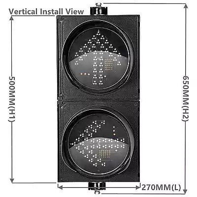 200MM(8 Inch) 2-Aspect Red Yellow Green Arrow LED Traffic Light