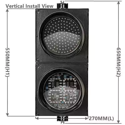 200MM(8 Inch) Led Traffic Light With 2-Aspect Red Yellow Green Ball Countdown Timer