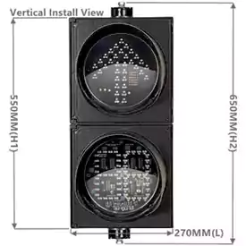 200MM(8 Inch) Traffic Signal Light With 2-Aspect Red Yellow Green Arrow Countdown Timer