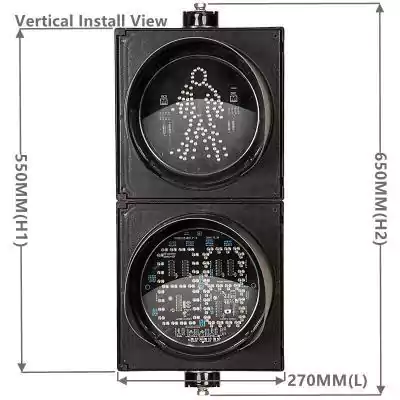 200MM(8 Inch) Led Traffic Light Countdown Timer With 2-Aspect Red Green Pedestrian