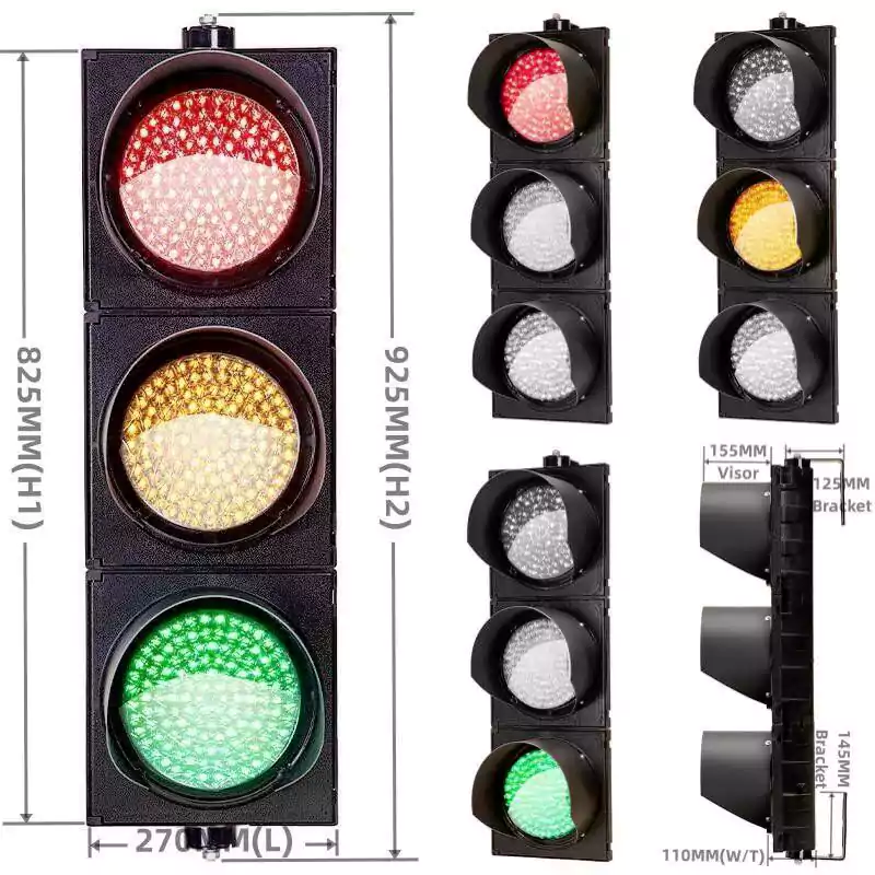 200MM(8 Inch) Led Traffic Light With 3-Aspect Cobweb Lens