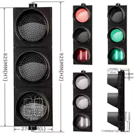 3-Aspect Led Traffic Light Countdown Timer With Red Green Ball LED