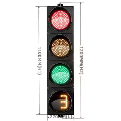 4 Aspect/Section Led Traffic Light Countdown Timer With Red Yellow Green Ball,  as 8 Inch(200MM)*4/204