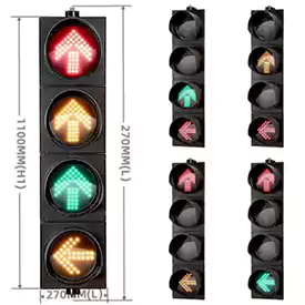 4-Aspect Traffic Signal Light With Double 3-Color Arrow