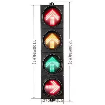 4-Aspect/Section LED Traffic Lights Double 3-Color Arrow Traffic Semaphore, as 8 Inch(200MM)*4/204