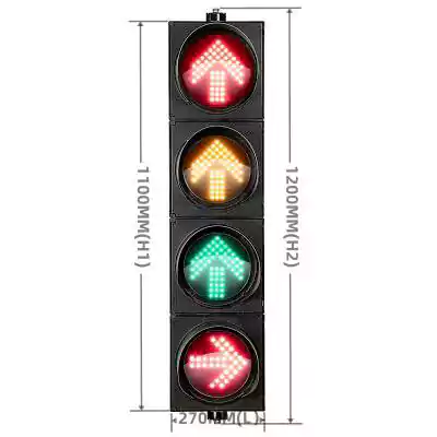 200MM(8 Inch) Led Traffic Light with 4-Aspect Double 3-Color Arrow Traffic Semaphore