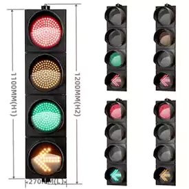 4-Aspect Led Traffic Lights Red Yellow Green Ball And 3-In-1 Arrow