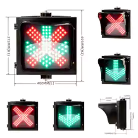 300MM(12 Inch) 1-Aspect Red Cross Green Arrow Lane Control Light
