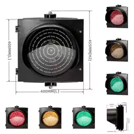 300MM(12 Inch) 1-Aspect Tri-Colore Red Yellow Green Ball Led Traffic Signal Light