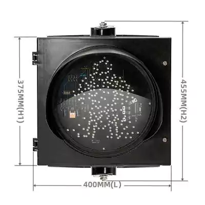 1 Aspect/Section Led Traffic Light With Bi-Color Red Green Pedestrian Signal,  as 12 Inch(300MM)*1/301