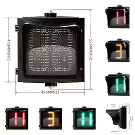 400MM(16 Inch) 2-Digit Red Yellow Green Adaptive Traffic Signal Timer