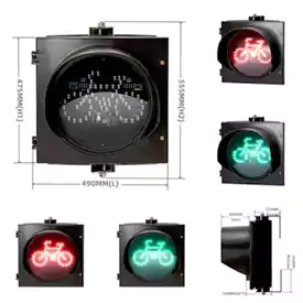 400MM(16 Inch) 2-Color Red Green Bicycle Traffic Signal Light