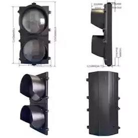 2-Aspect Led Traffic Light Body Aluminum