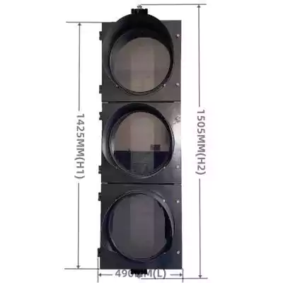 3 Aspects/Sections Traffic Light Body With PC Plastic,  as 16 Inch(400MM)*3/403