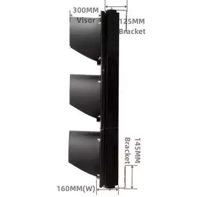 3 Aspects/Sections Led Traffic Light With RYG Intelligent Traffic Light,  as 16 Inch(400MM)*3/403