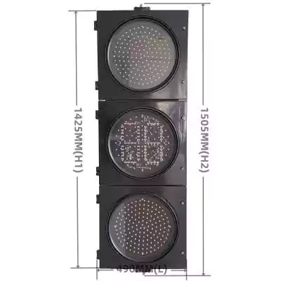 3 Aspects/Sections Led Traffic Light With Red Yellow Green Intelligent Timer,  as 16 Inch(400MM)*3/403