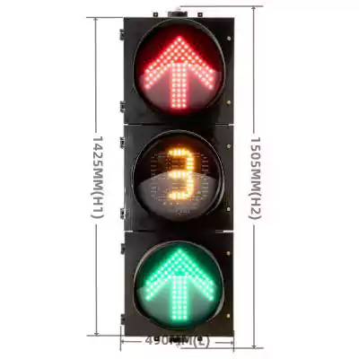3 Aspects/Sections Led Traffic Light With Arrow Shape Intelligent Traffic Light Timer,  as 16 Inch(400MM)*3/403