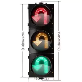 400MM(16 Inch) 3-Aspect U-Turn Sign Traffic Signal Light