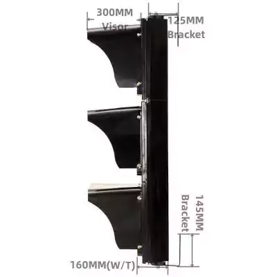 3 Aspects/Sections Led Traffic Light With Arrow Traffic Signal Light,  as 16 Inch(400MM)*3/403