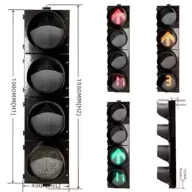 16-Inch(400MM) Arrow Traffic Light With Traffic Signal Countdown Timer