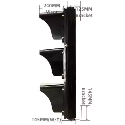 12 Inch(300MM) 3-Aspect Square Traffic Signal Light