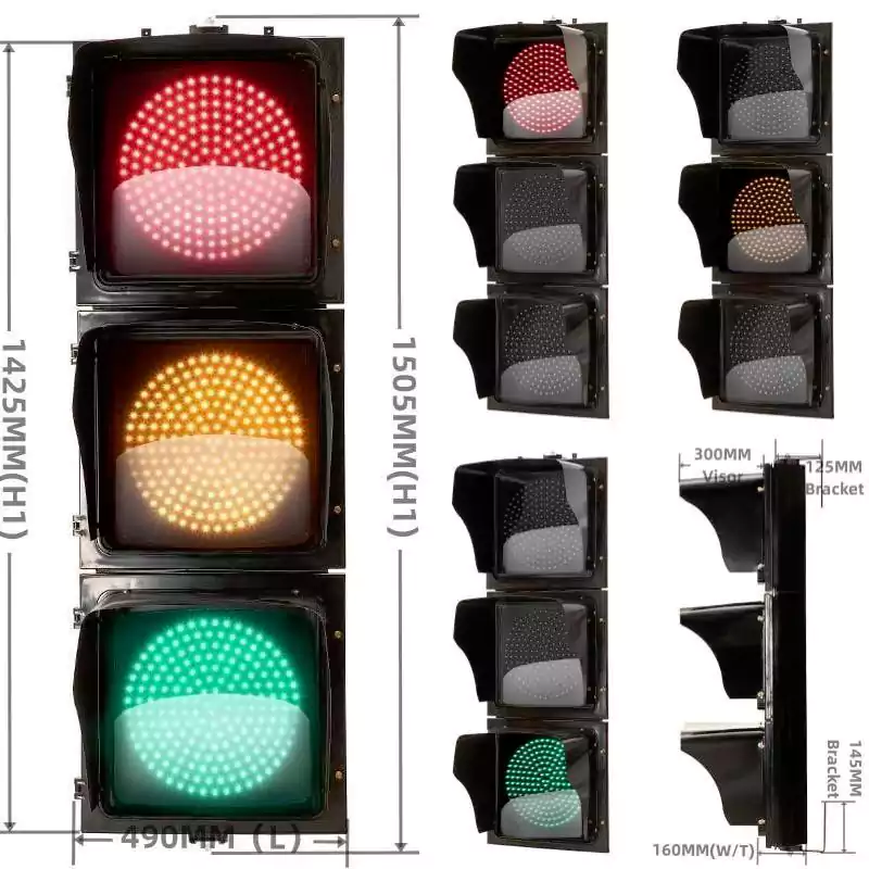 16 Inch(400MM) 3-Aspect Square Traffic Light