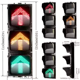 3-Aspect Led Traffic Light With Arrow Traffic Signal Light