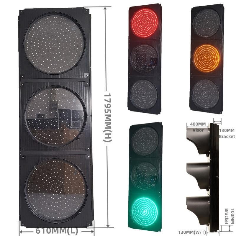 20Inch(500MM) 3-Aspect RYG Ball Traffic Light Factory
