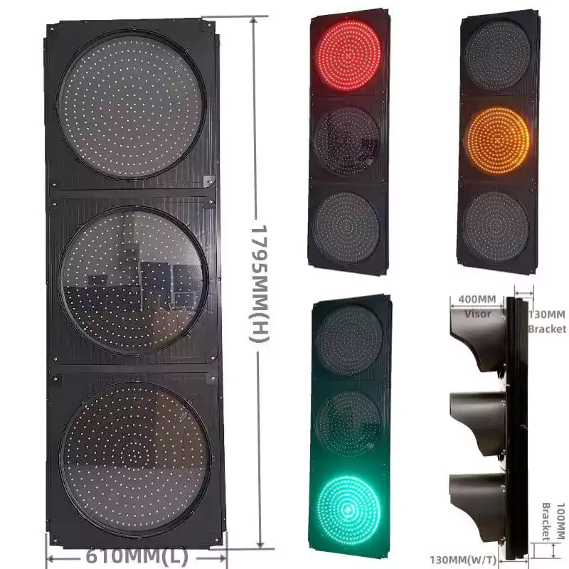 20Inch(500MM) 3-Aspect RYG Ball Traffic Light Factory