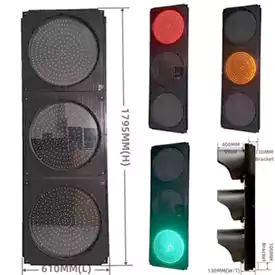 3-Aspect Led Traffic Light With RYG Ball Traffic Light