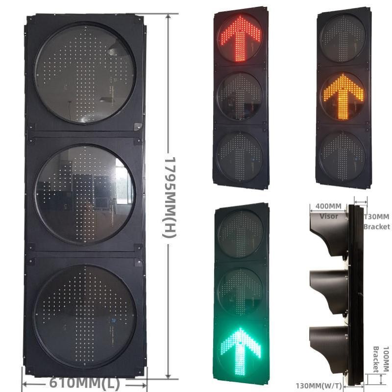 20Inch(500MM) 3-Aspect RYG Arrow Traffic Light Factory