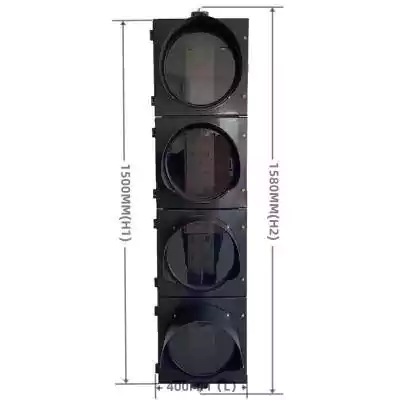 4 Aspects/Sections Led Traffic Light With PC Plastic Housing Body, as 12 Inch(300MM)*4/304
