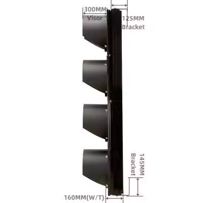 16Inch(400MM) 4-Section PC Plastic Traffic Light Housing Body